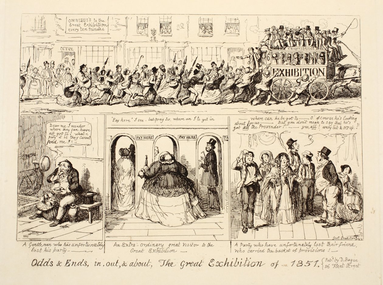 1851年的伟大展览，酒吧，优惠和结束，进出，和关于。 1851年 作者 乔治·克鲁克申克