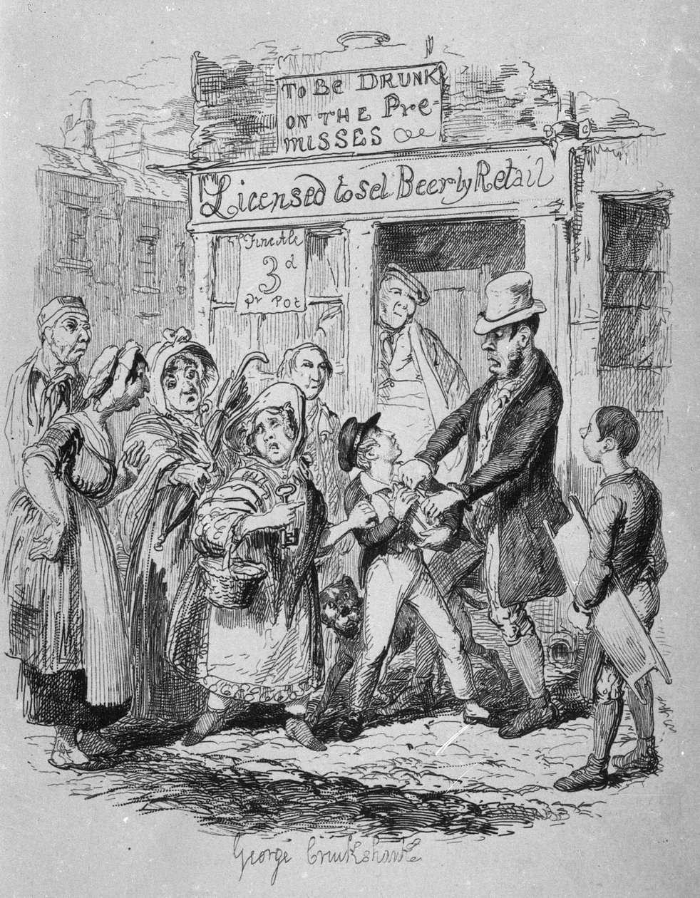 Oliver在他的亲热朋友的声明中，来自Charles Dickens（1812-70）1838年的“The Oliver Twist” 作者 乔治·克鲁克申克