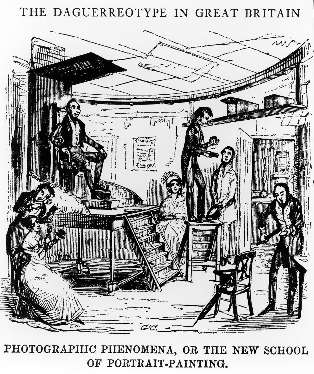 英国的达盖尔型，1843年 作者 乔治·克鲁克申克