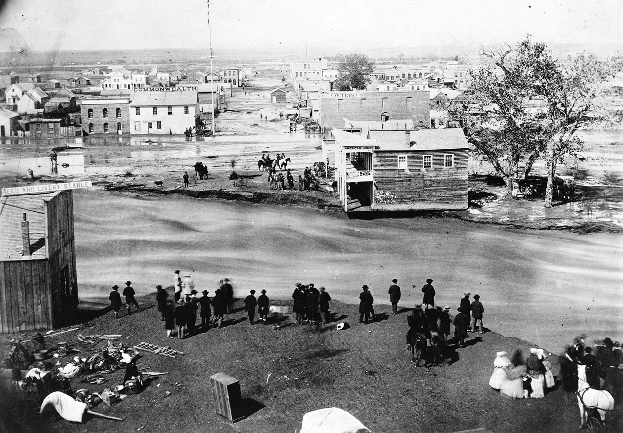 大洪水，科罗拉多州丹佛市，1864年5月19日 作者 
