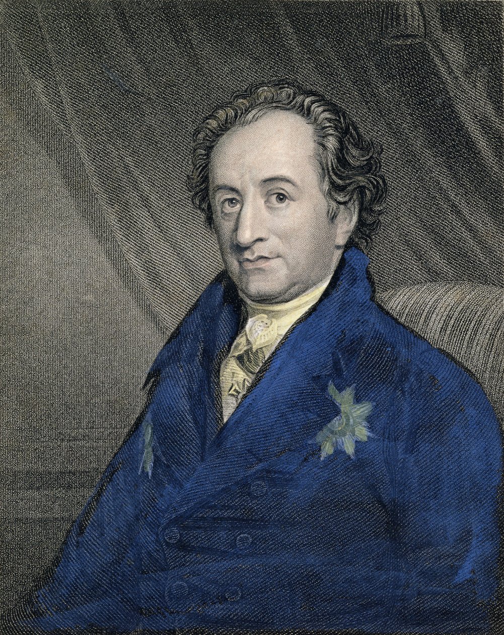 约翰·沃尔夫冈·冯·歌德（1749-1832）的肖像由James Posselwhite（1798-1884）酒吧刻。作者：William Mackenzie 作者 乔治·道威