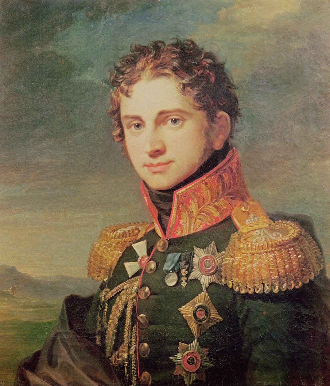 Pavel A. Stroganov的肖像，1825年之前 作者 乔治·道威