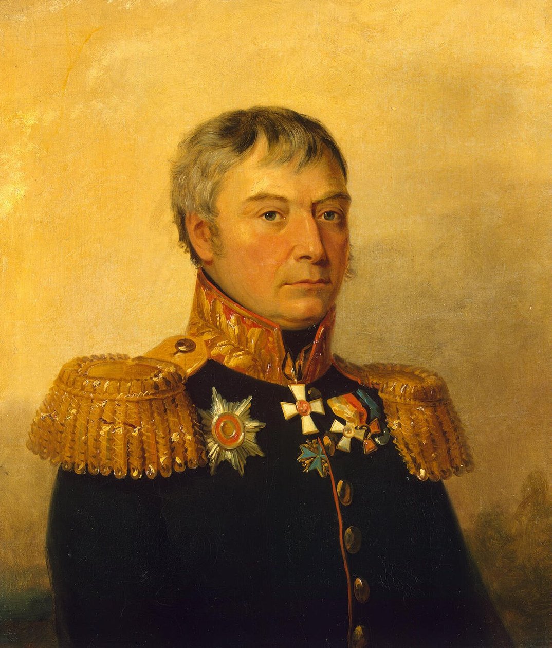 俄罗斯将军Apollon Stepanovich Zhemchuzhnikov画象在冬宫的军事画廊 作者 乔治·道威