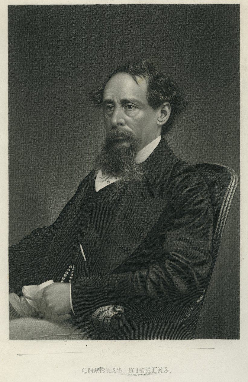 查尔斯狄更斯，1865年（mezzotint） 作者 乔治·爱德华·佩林