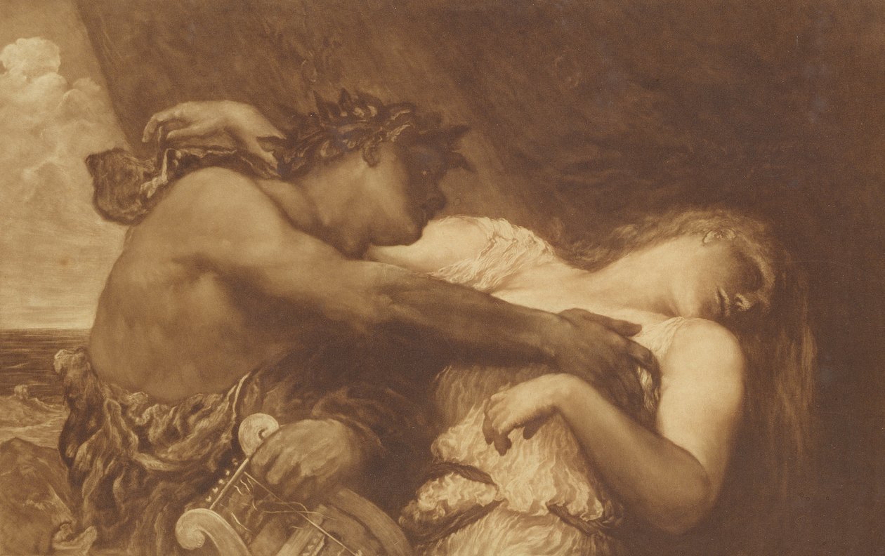 Orpheus和Eurydice，1870-72（mezzotint） 作者 乔治·弗雷德里克·沃茨