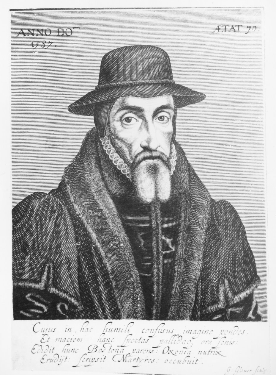 John Foxe（1516-87）英国殉道学家的肖像 作者 乔治·格洛弗