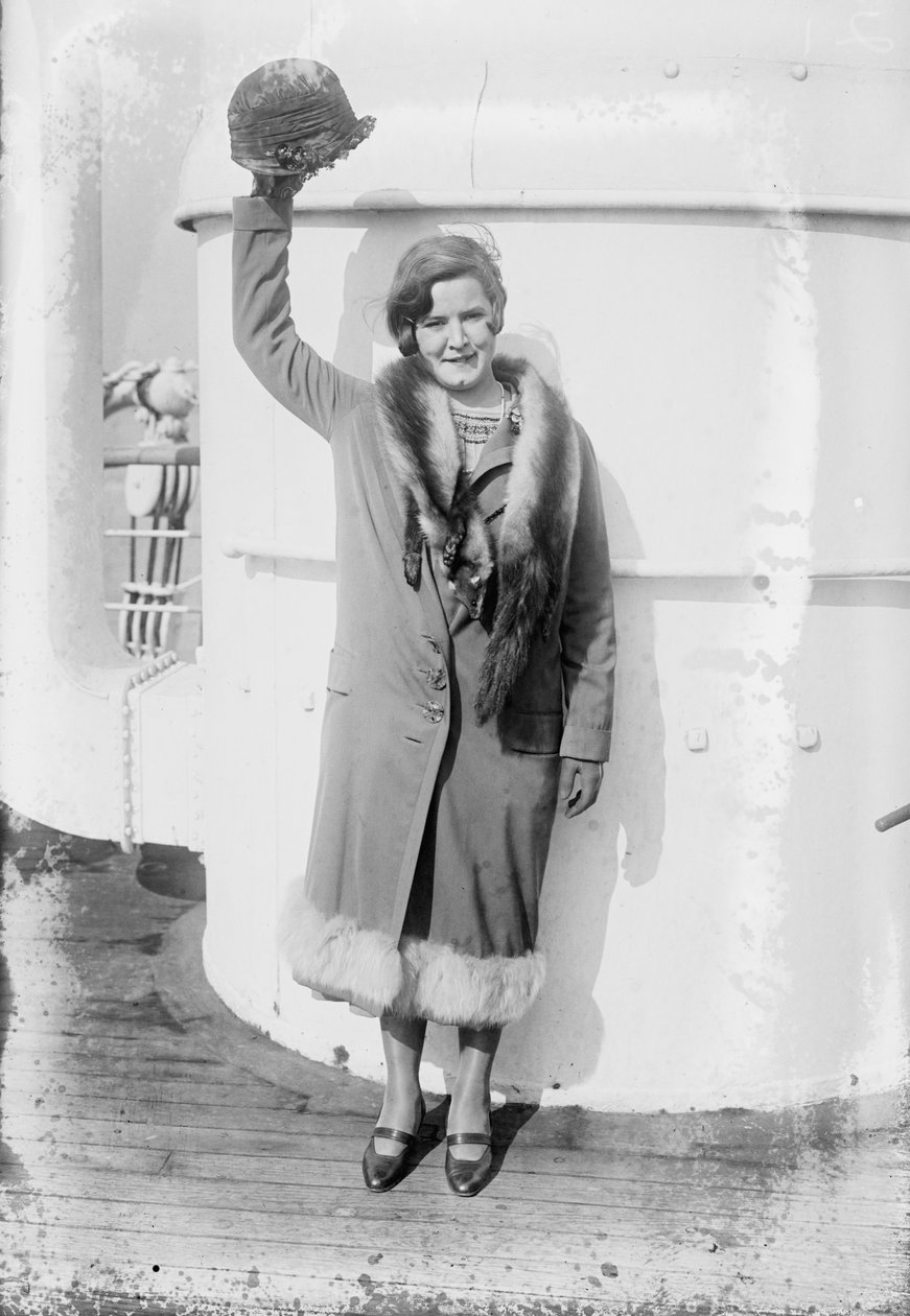 1926年游泳频道后，Gertrude Ederle回到纽约 作者 乔治·格兰瑟姆·贝恩