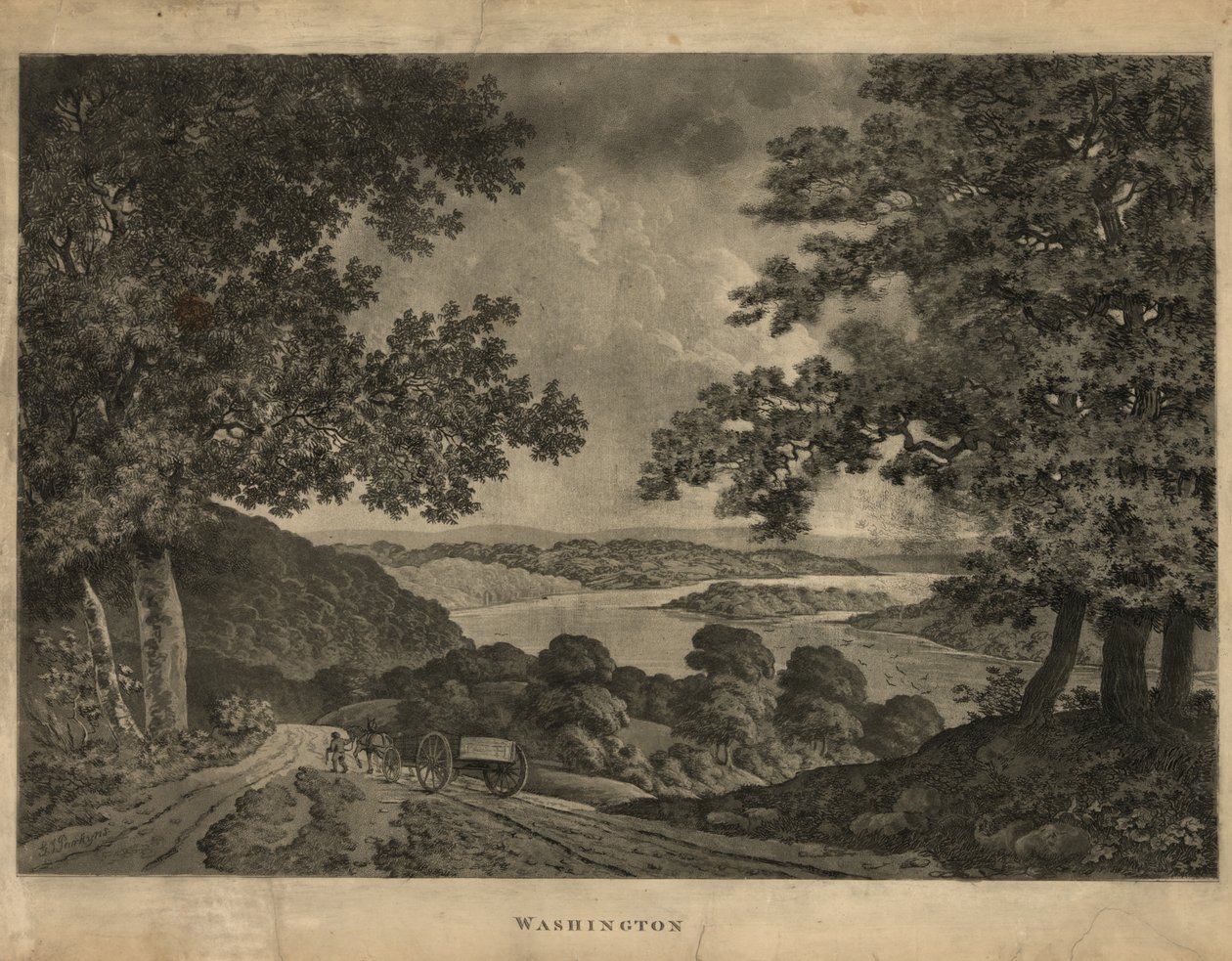 华盛顿，1795年（aquatint） 作者 乔治·伊舍姆·帕金斯