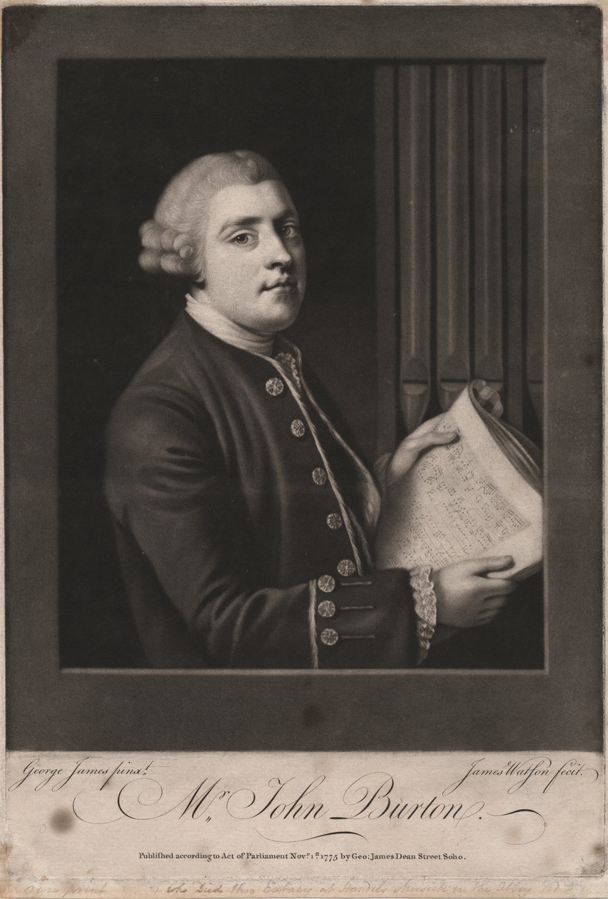 John Burton先生，由James Watson（1740  -  90年），1775年（mezzotint）镌刻 作者 乔治·詹姆斯
