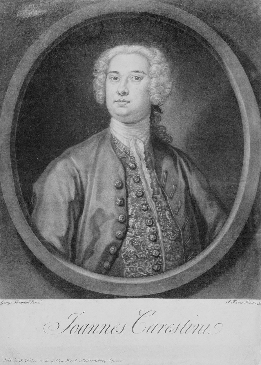 Giovanni Carestini（c.1704-c.1760），1735（mezzotint） 作者 乔治·纳普顿