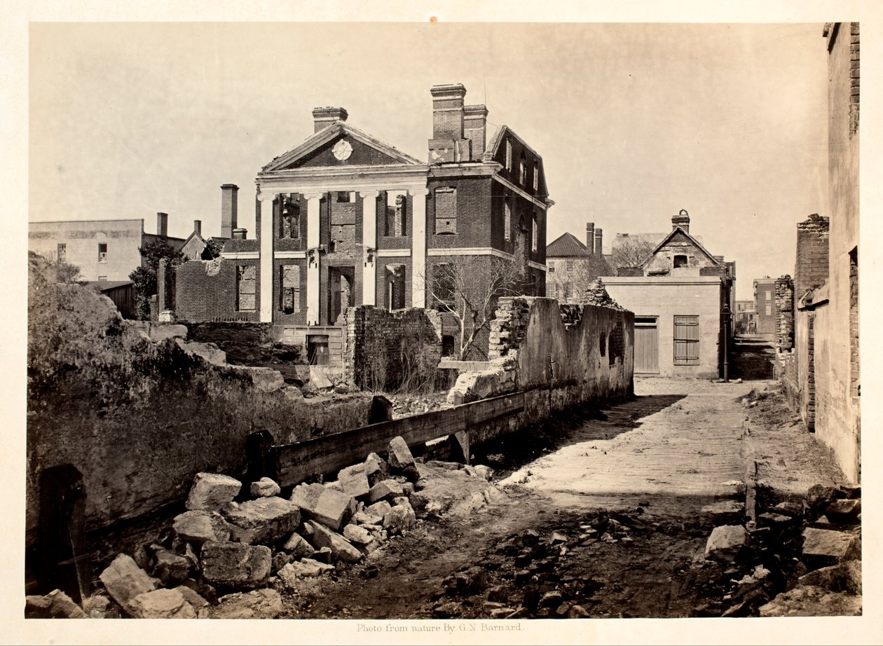 Pinckney Mansion，查尔斯顿SC的废墟 作者 乔治·N·巴纳德