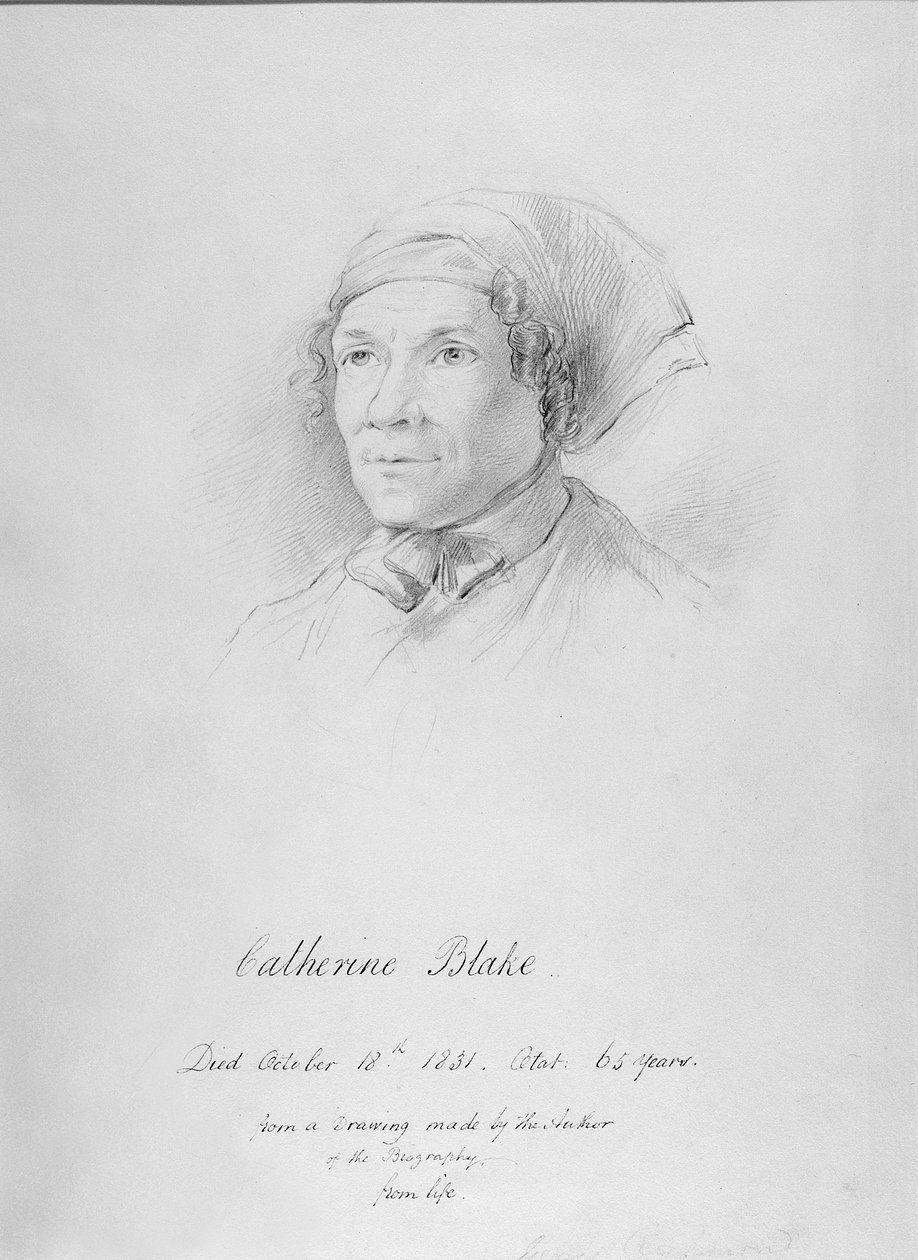在弗雷德里克·塔特姆（Frederick Tatham）的绘画之后，凯瑟琳·布莱克（1762-1831）的肖像，1830年 作者 乔治·里士满