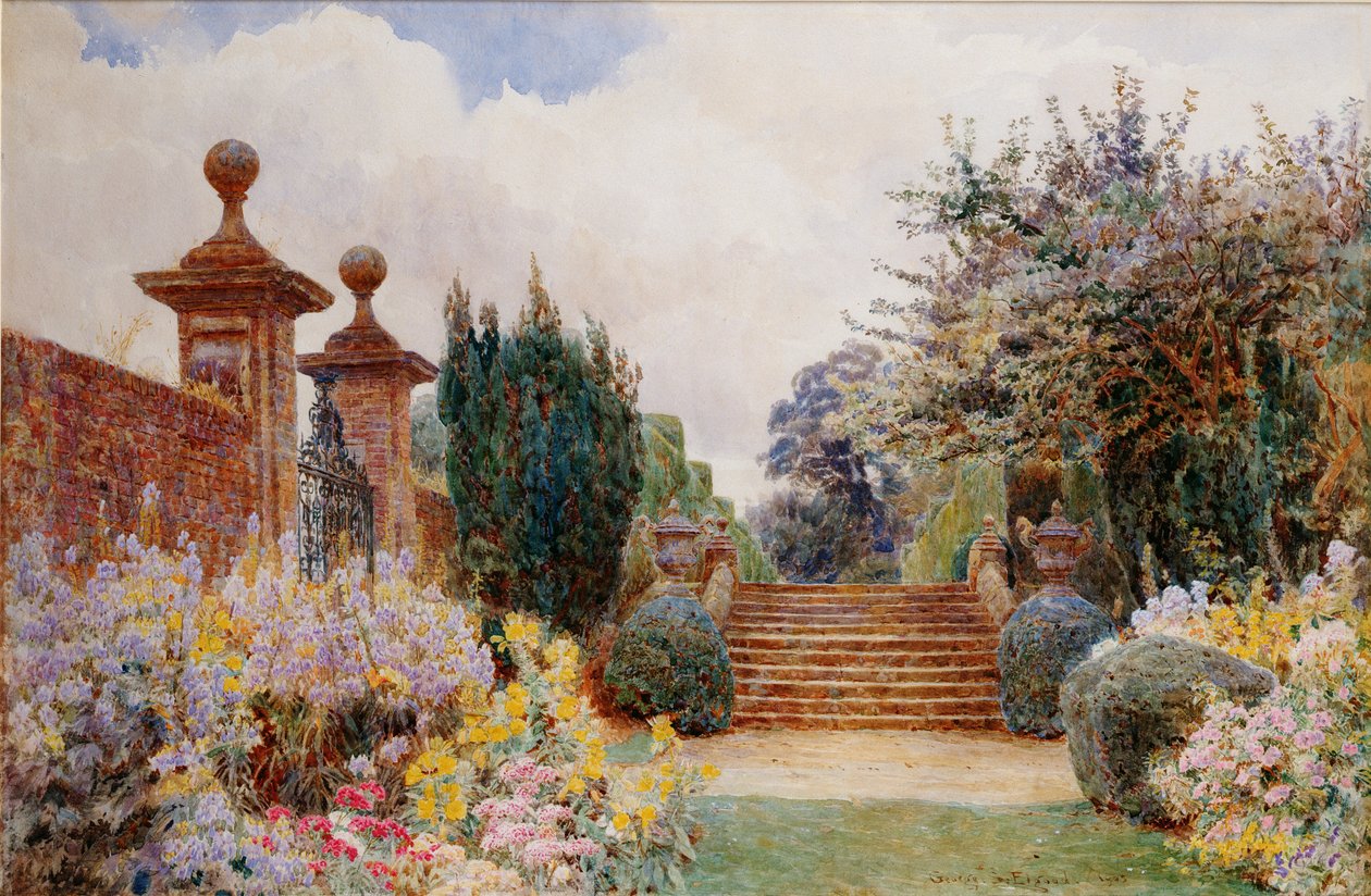 The Terrace Steps，Penshurst，1903 作者 乔治·塞缪尔·埃尔古德