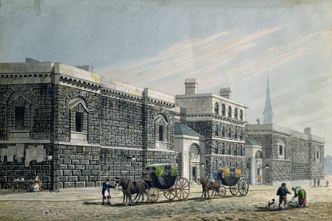 Newgate的West View，c.1810 作者 乔治·谢泼德
