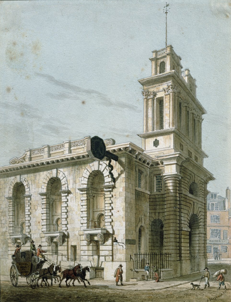 St. Mary Woolnoth：朗伯德街 作者 乔治·谢泼德
