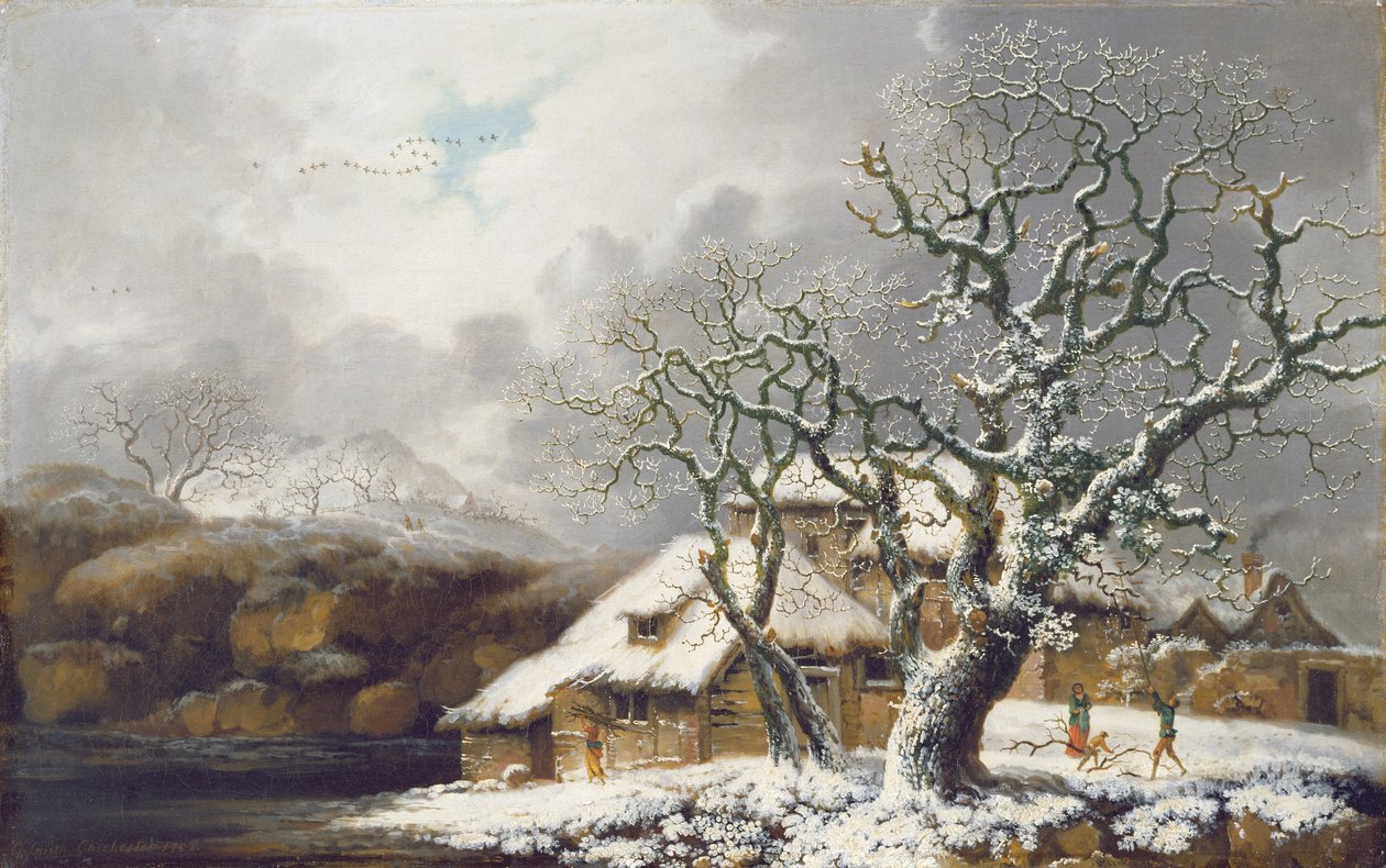 一个冬季景观，1752年 作者 乔治·史密斯
