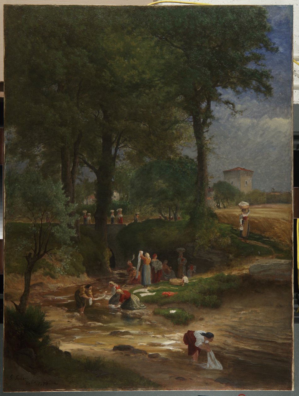 1873年在佩鲁贾附近洗涤日 作者 乔治·英尼斯