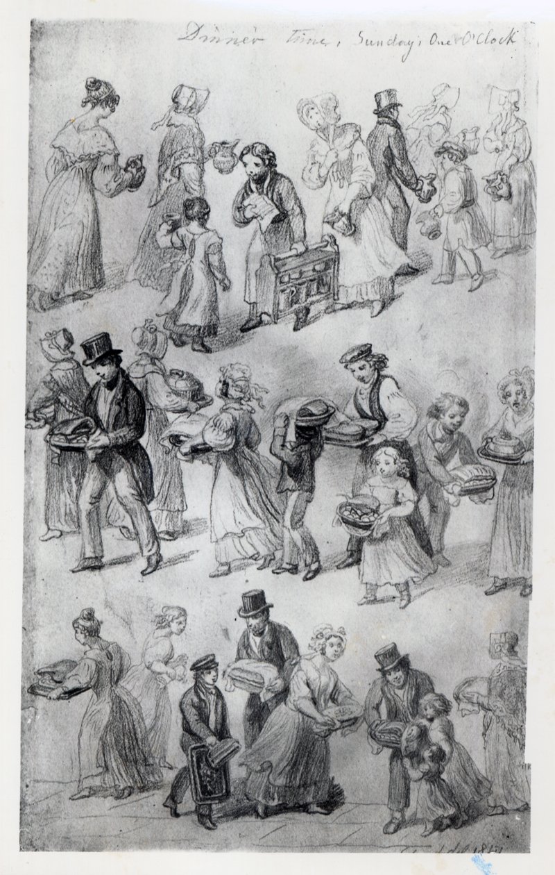 提供晚餐，1841年 作者 乔治·斯尼·夏普