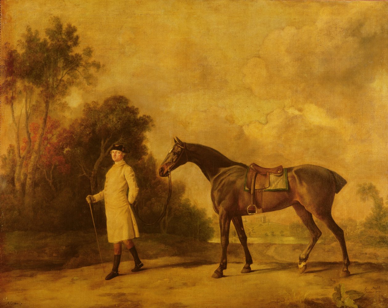 Assheton，第一个Viscount Curzon和他的母马玛丽亚，1771年 作者 乔治·斯塔布斯
