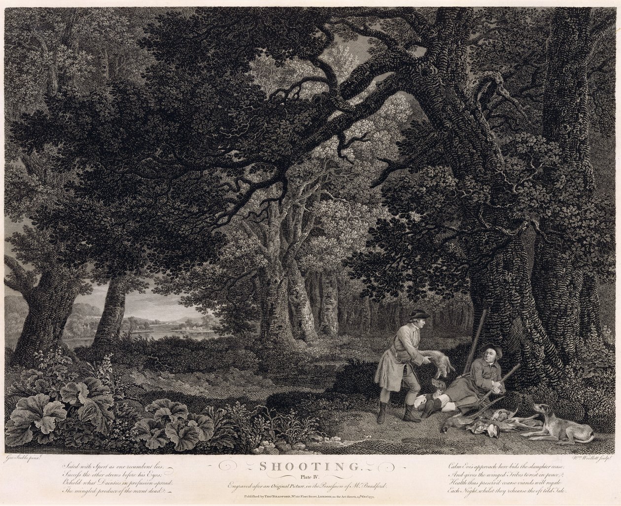射击，板4，由William Woollett（1735-85）1771刻（刻有蚀刻） 作者 乔治·斯塔布斯