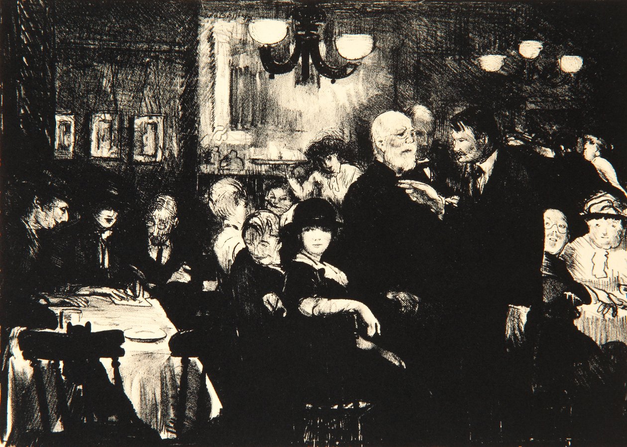 艺术家之夜，1916年 作者 乔治·韦斯利·贝洛斯