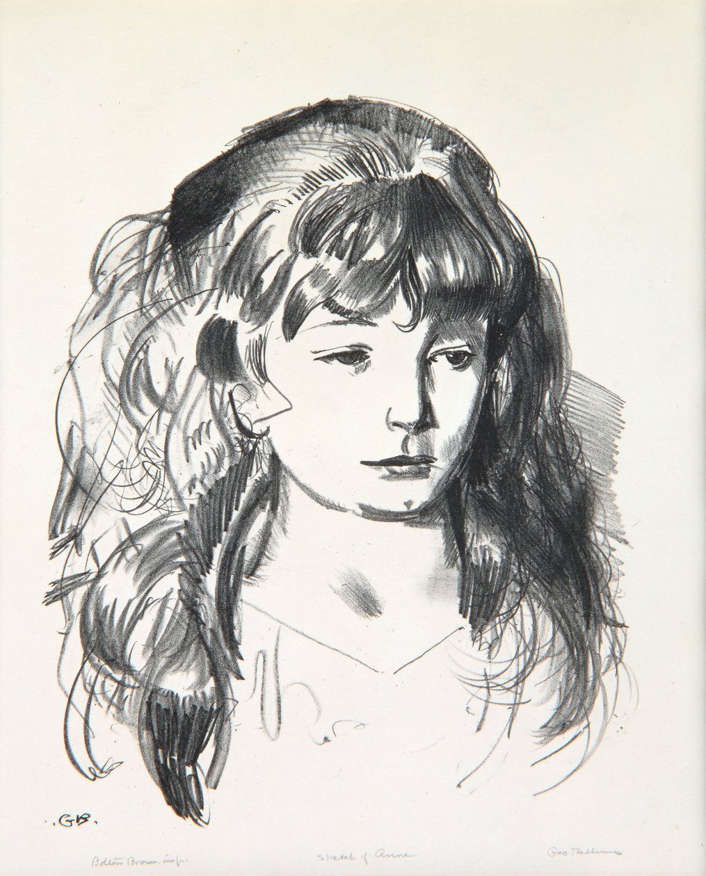 安妮的素描，1923-24 作者 乔治·韦斯利·贝洛斯