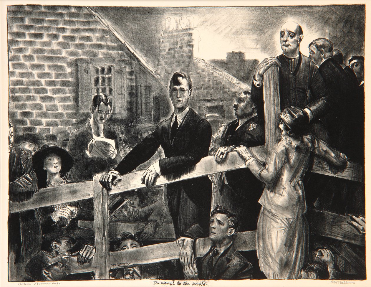 对人民的呼吁，1923-24（石版画） 作者 乔治·韦斯利·贝洛斯
