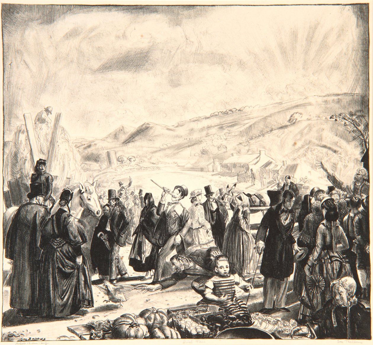 爱尔兰博览会，1923年（石版画） 作者 乔治·韦斯利·贝洛斯