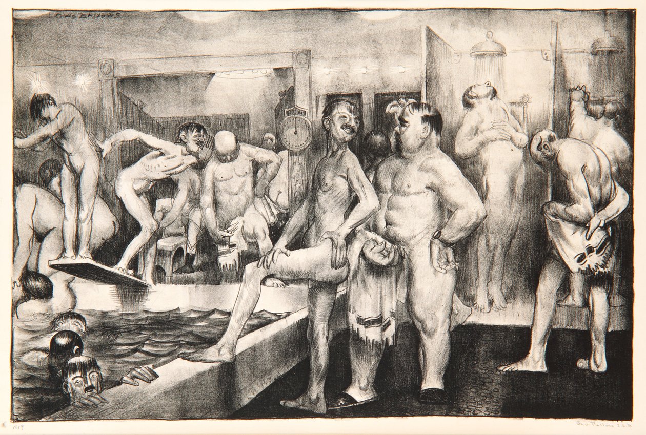 淋浴，1917年 作者 乔治·韦斯利·贝洛斯