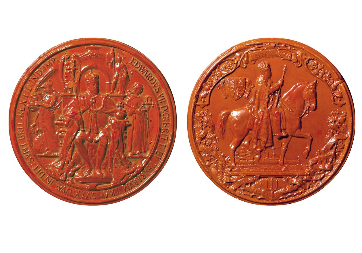 爱德华七世的大封印，由弗兰克鲍彻建造，c.1904（蜡） 作者 乔治·威廉·德·索勒斯