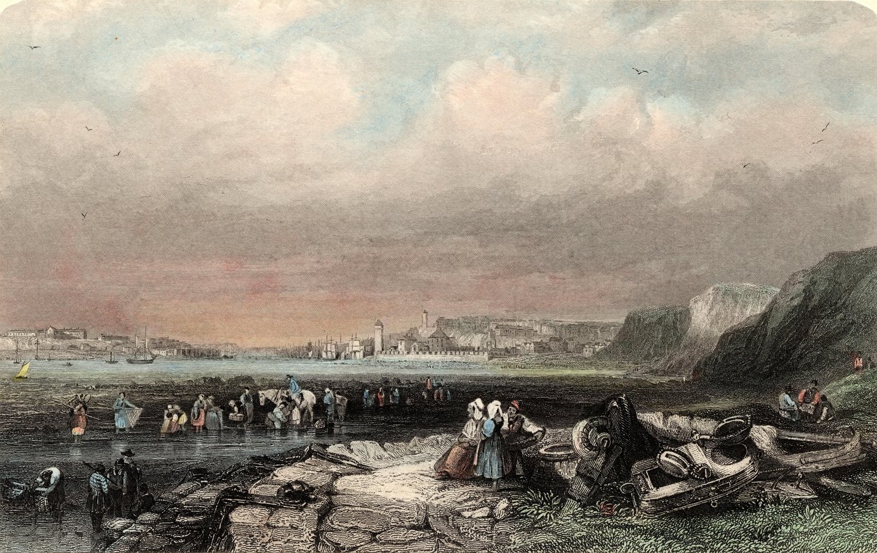 Entrance to Shields Harbour, engraved by W. Finden 作者 乔治（后）巴尔默