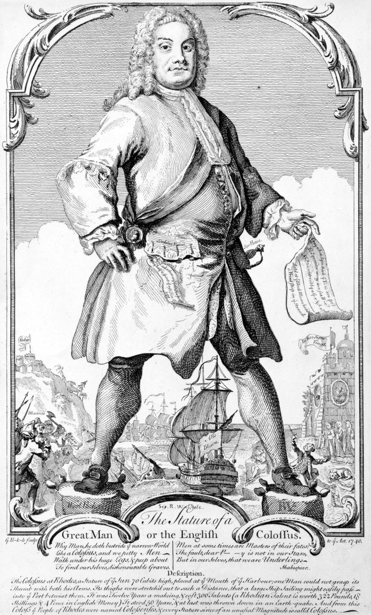 伟人的身材或英国的巨像 作者 乔治（c.1706-71）比克汉姆