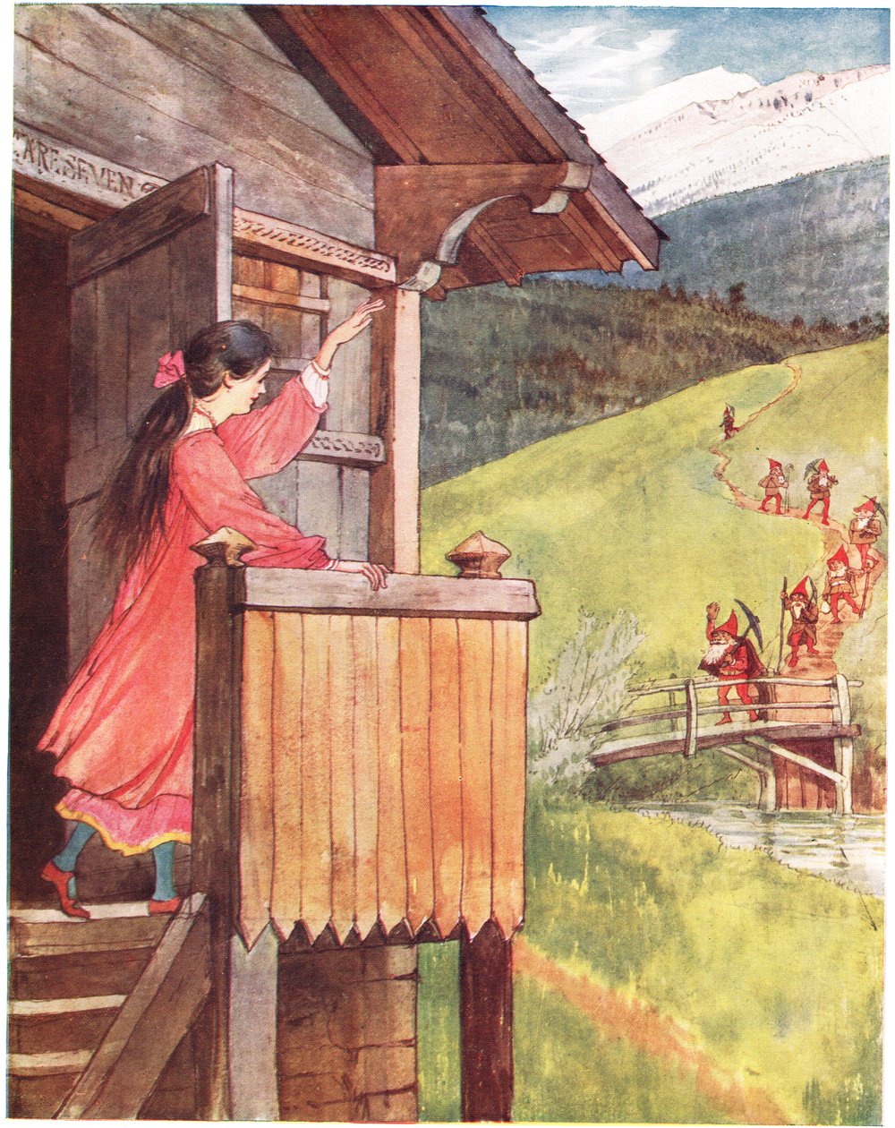 白雪公主，插图来自&39;A Picture Song Book&39;，1910 作者 乔治，卡莱尔·霍华德（Carlisle Howard）第9伯爵