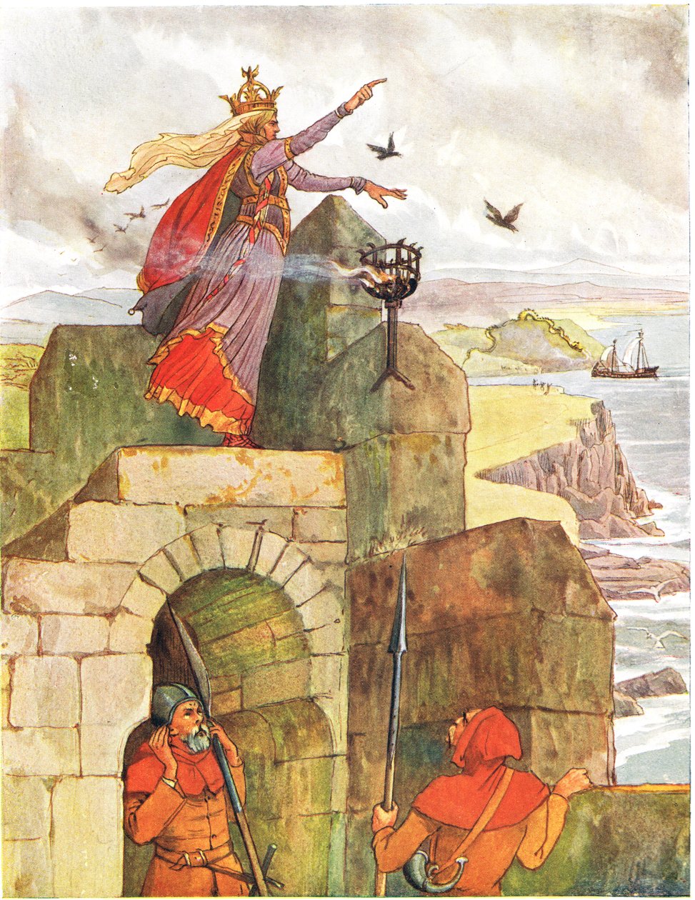 Spindston Heugel的Laidley蠕虫，来自&39;A Picture Song Book&39;的插图，1910年 作者 乔治，卡莱尔·霍华德（Carlisle Howard）第9伯爵