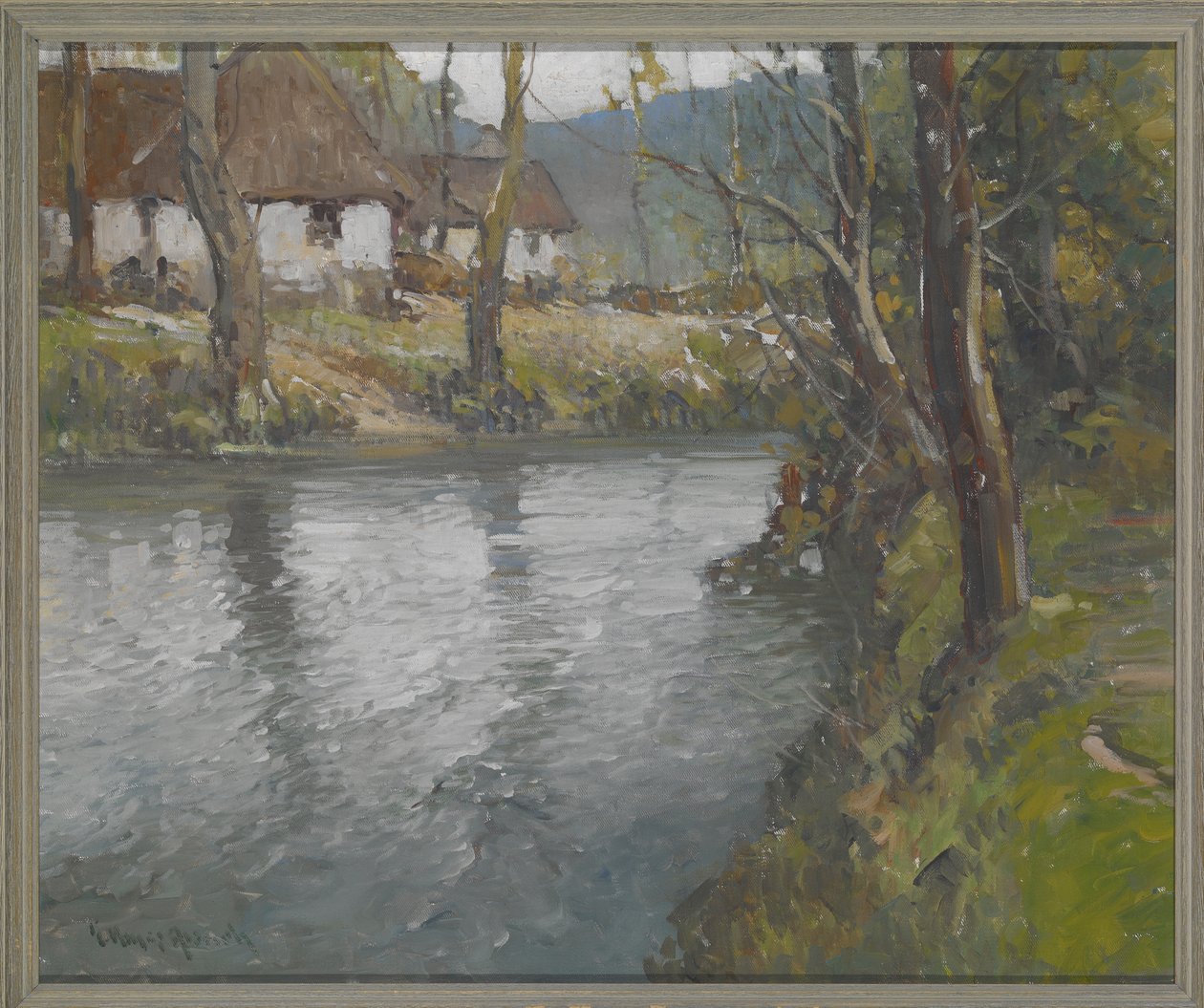 诺曼底的灰色日子，约 1910 年（布面油画） 作者 乔治·艾姆斯·奥尔德里奇