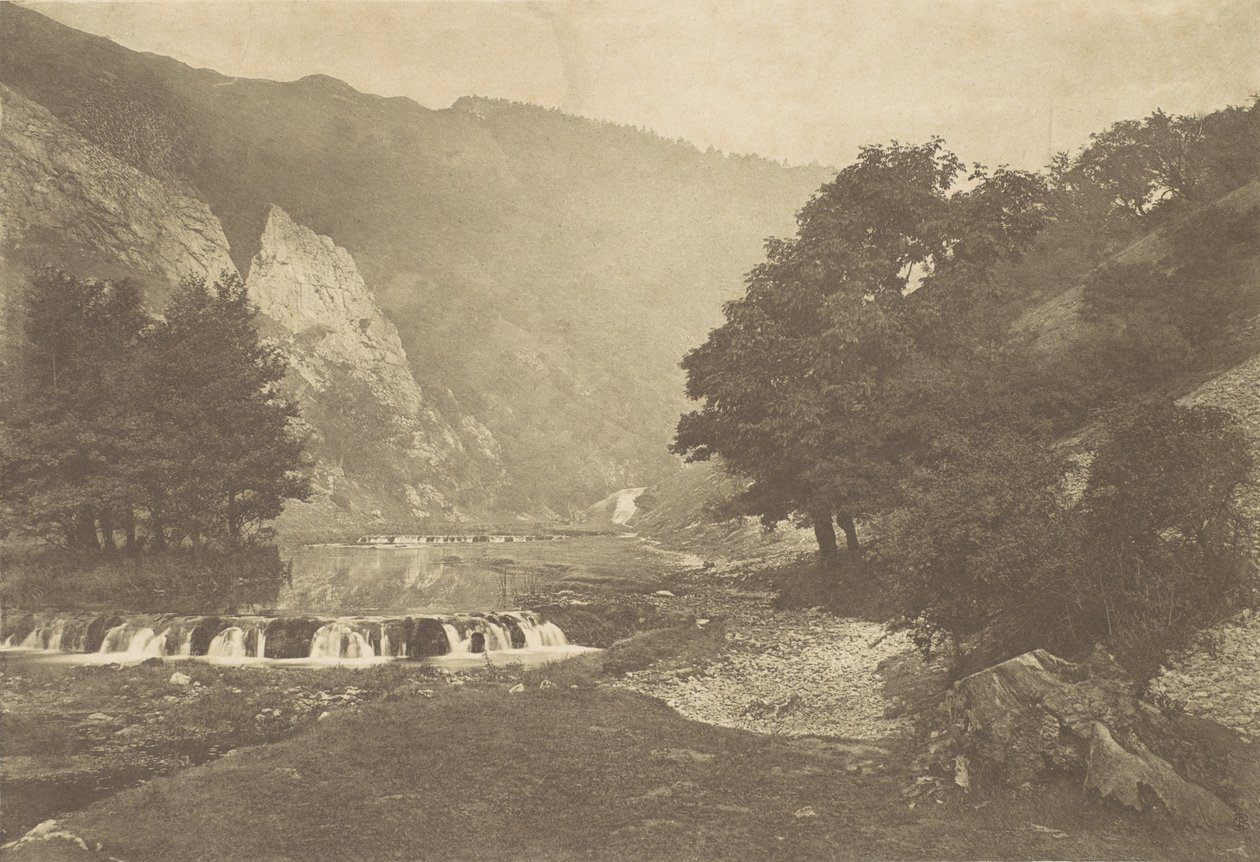 Dove Dale的入口，德比郡，1880年代，1888年印刷。 作者 乔治·班卡特