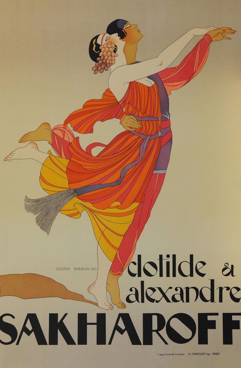 Clotilde和Alexandre Sakharoff，1921年。 作者 乔治·理发师