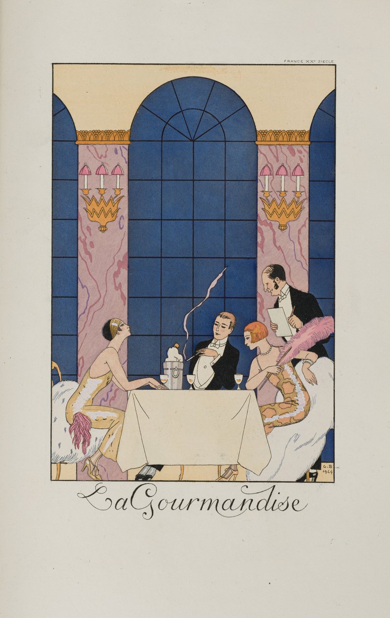 Falbalas et fanfreluches: La Gourmandise , 1924。 作者 乔治·理发师