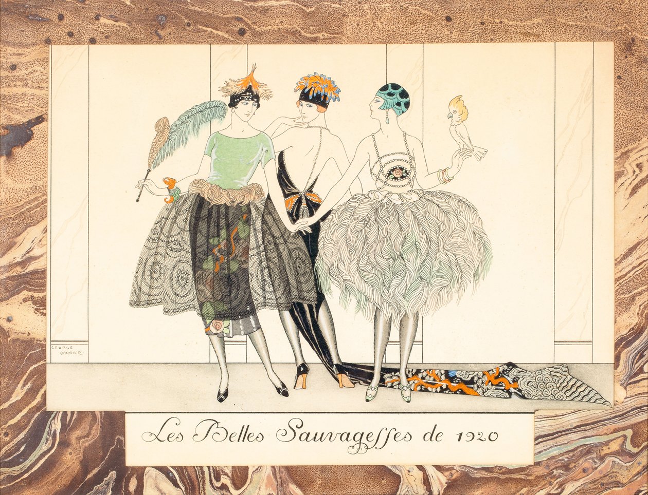 1920年的Les Belles Sauvageffes，来自Le Bonheur du Jour or, Les Graces à la Mode, 1924。 作者 乔治·理发师