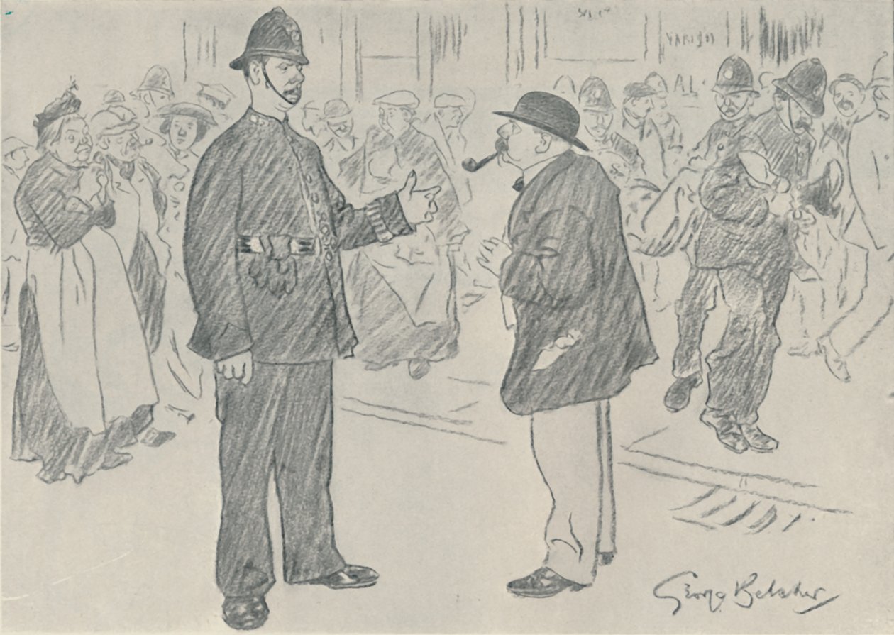 警察与人民，1920年 作者 乔治·贝尔彻