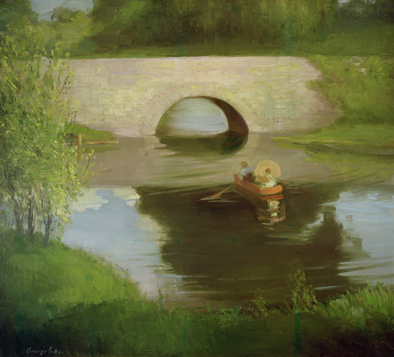 中央公园（布面油画） 作者 乔治·本杰明·卢克斯