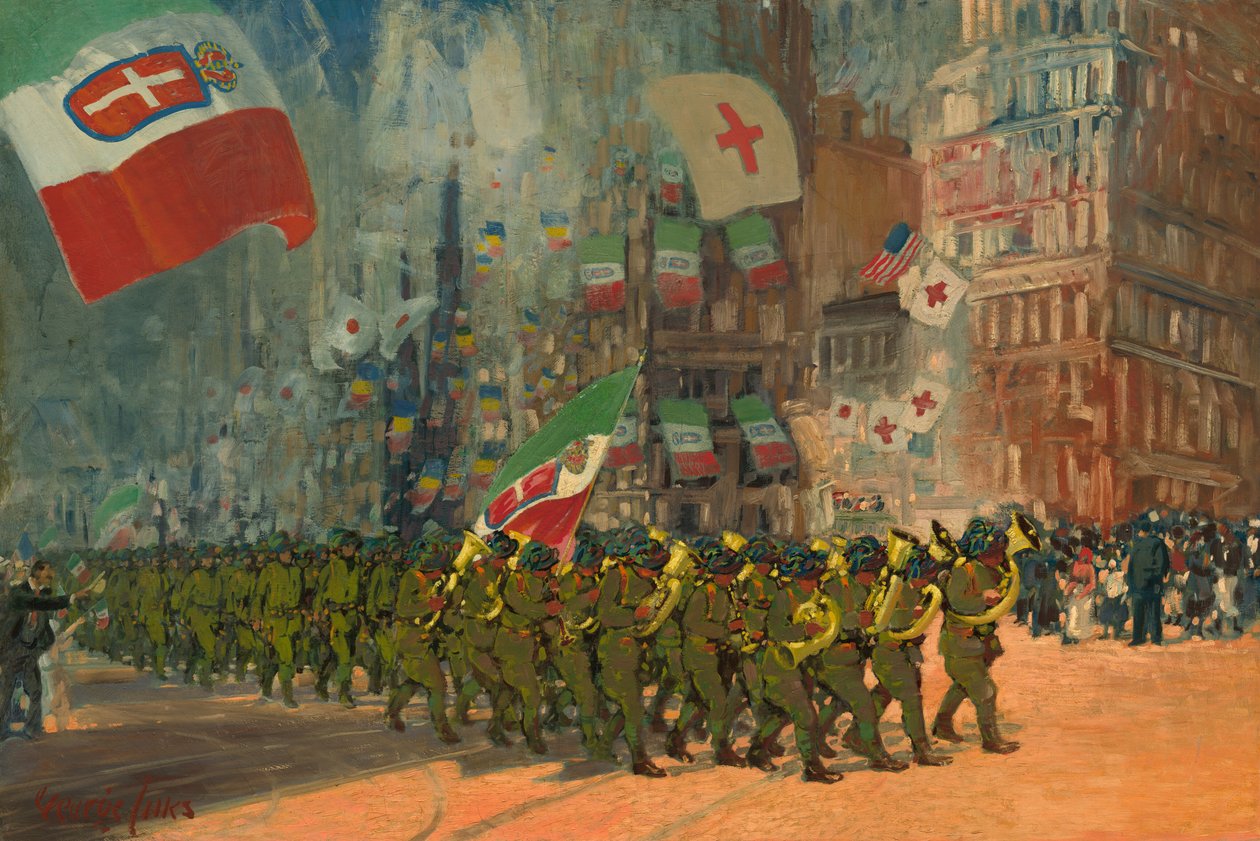 贝尔萨格利里家族，1918年。 作者 乔治·本杰明·卢克斯