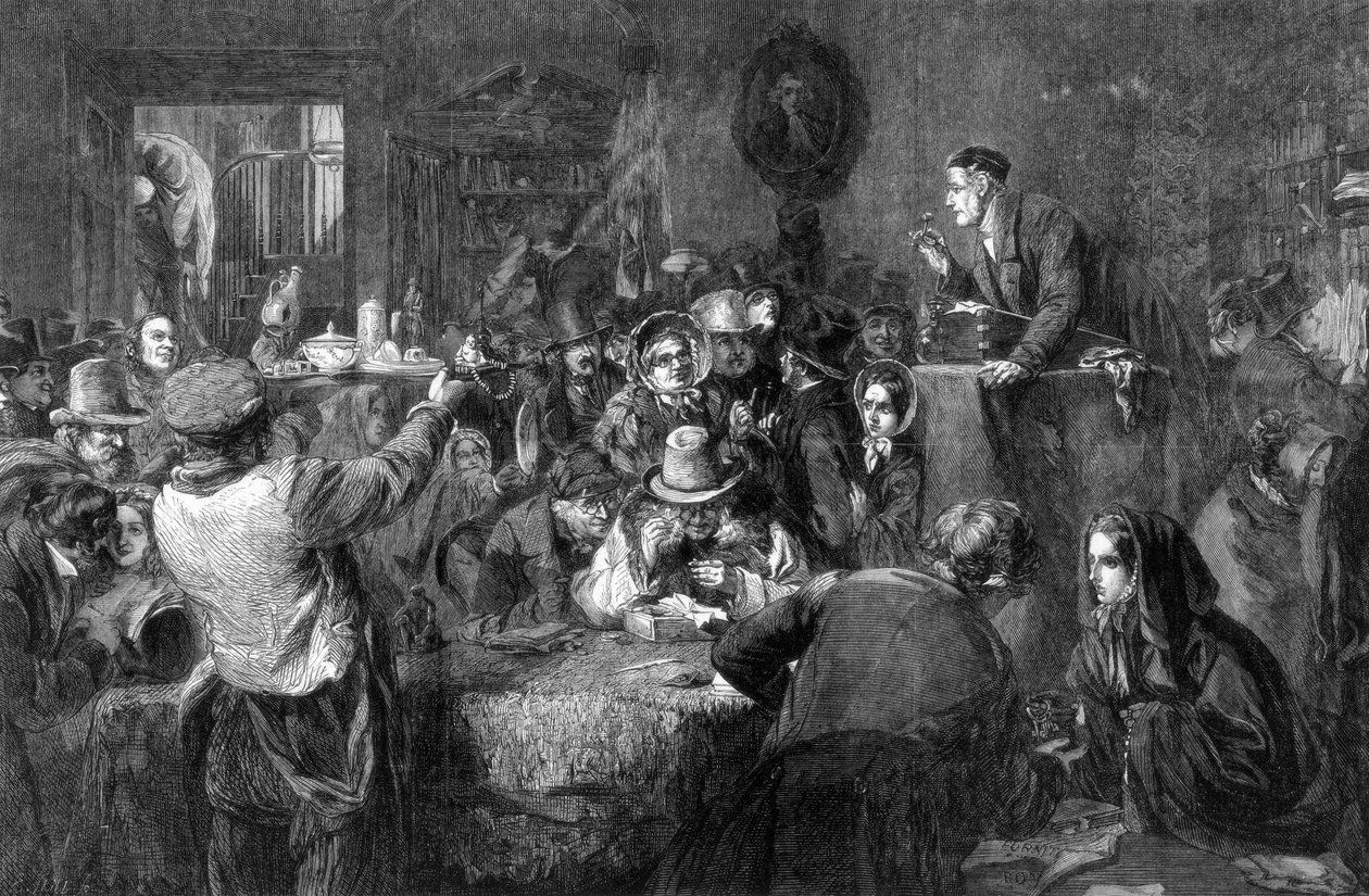 拍卖会，最后一天》，国际展览，1862年 作者 乔治·伯纳德·奥尼尔