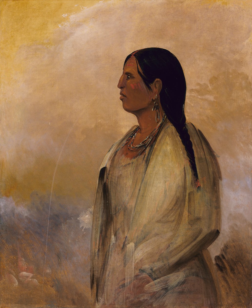 一个乔克托妇女，1834年。 作者 乔治·卡特琳