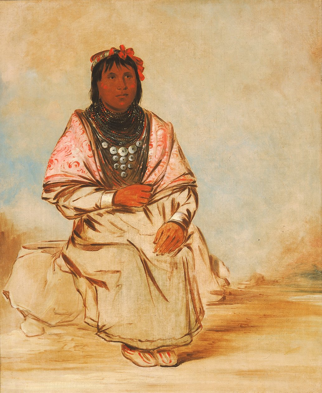 一个塞米诺尔女人，1838年。 作者 乔治·卡特琳