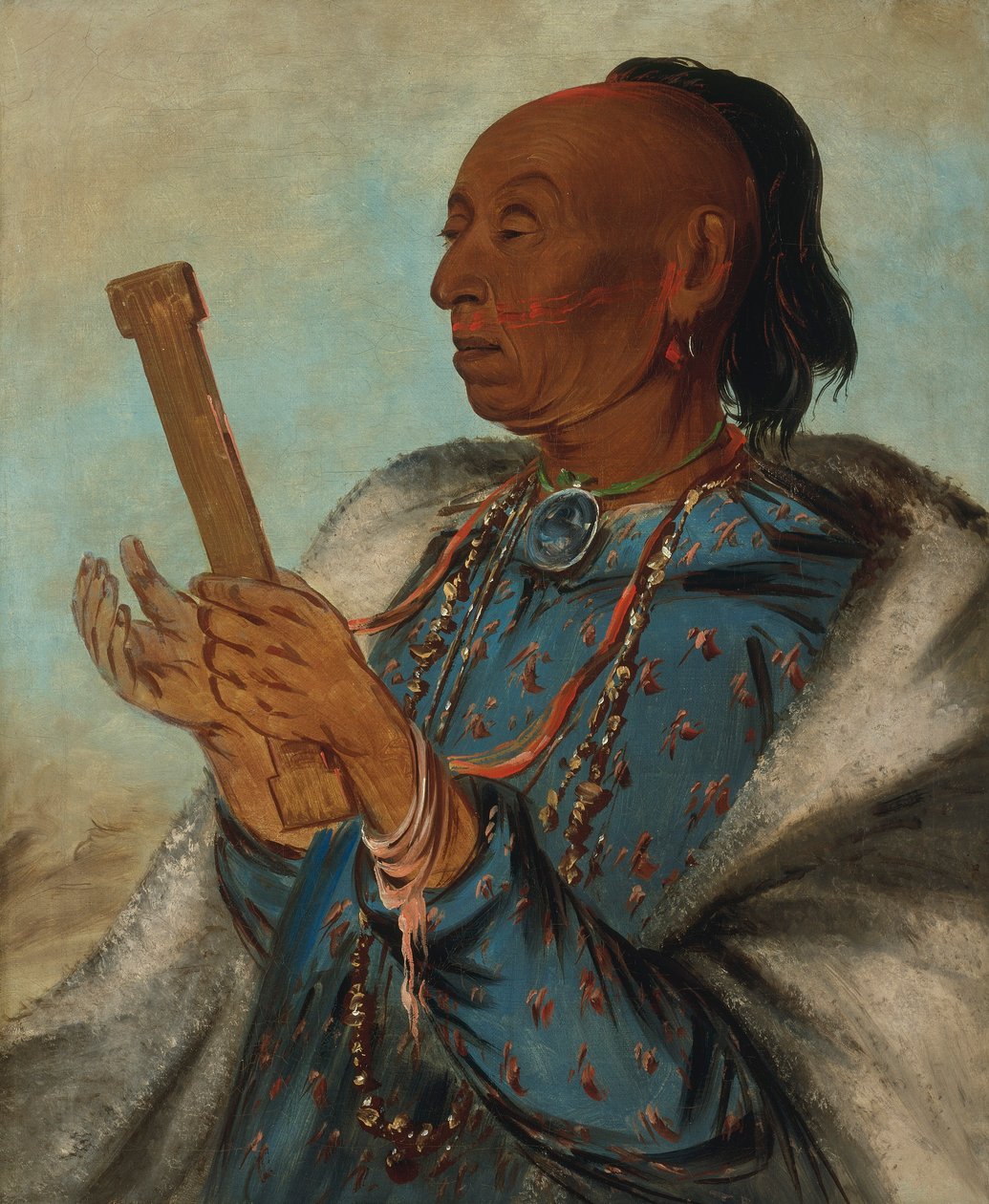 Ah-tón-we-tuck，公鸡火鸡，重复他的祷告 作者 乔治·卡特琳