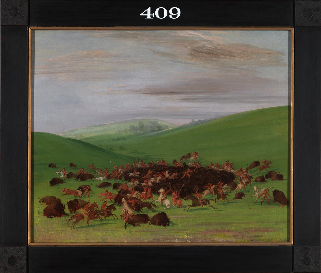 水牛城，希达萨人的包围圈，1832-1833。 作者 乔治·卡特琳