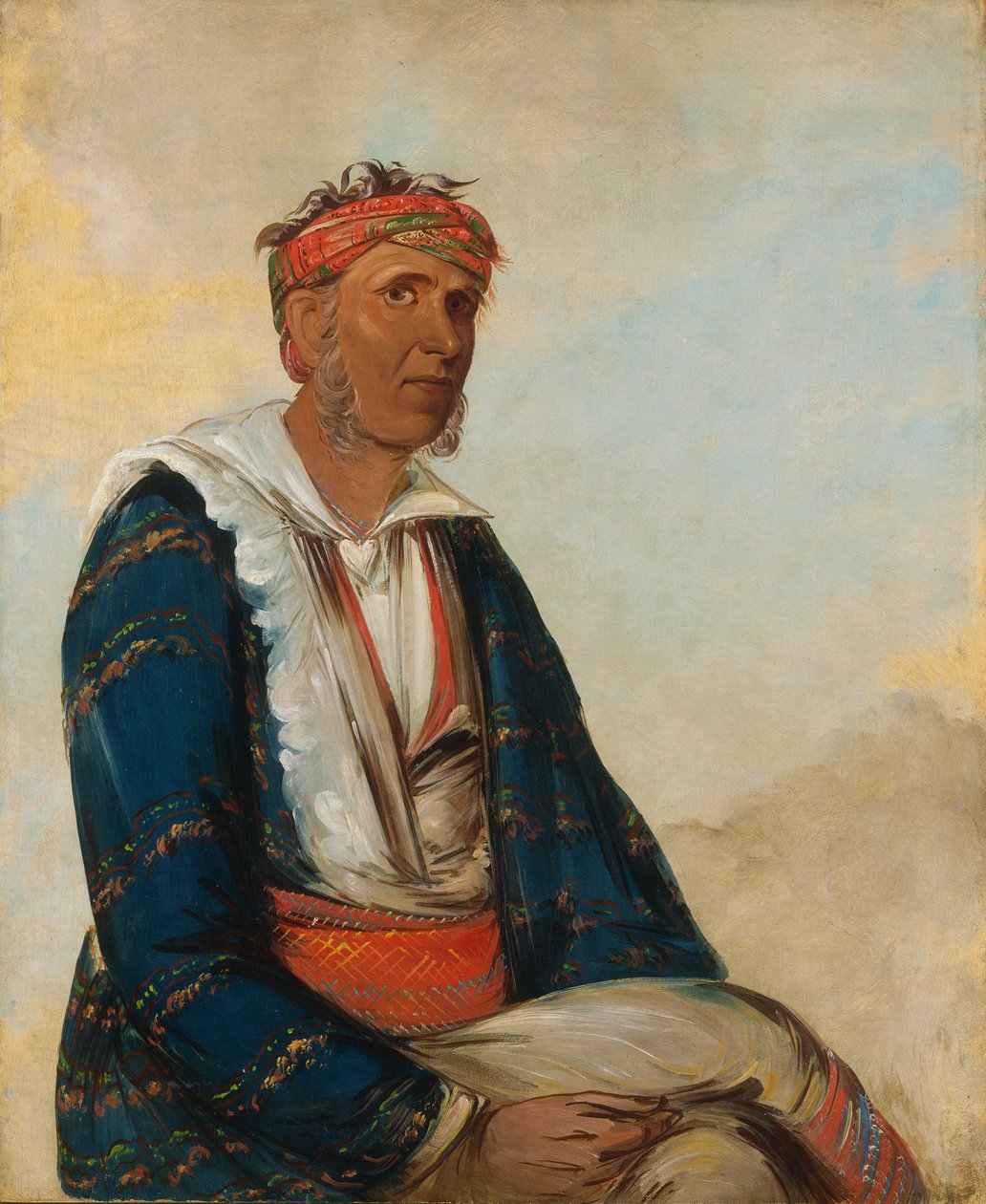 Cól-lee，一个部落酋长，1834年。 作者 乔治·卡特琳