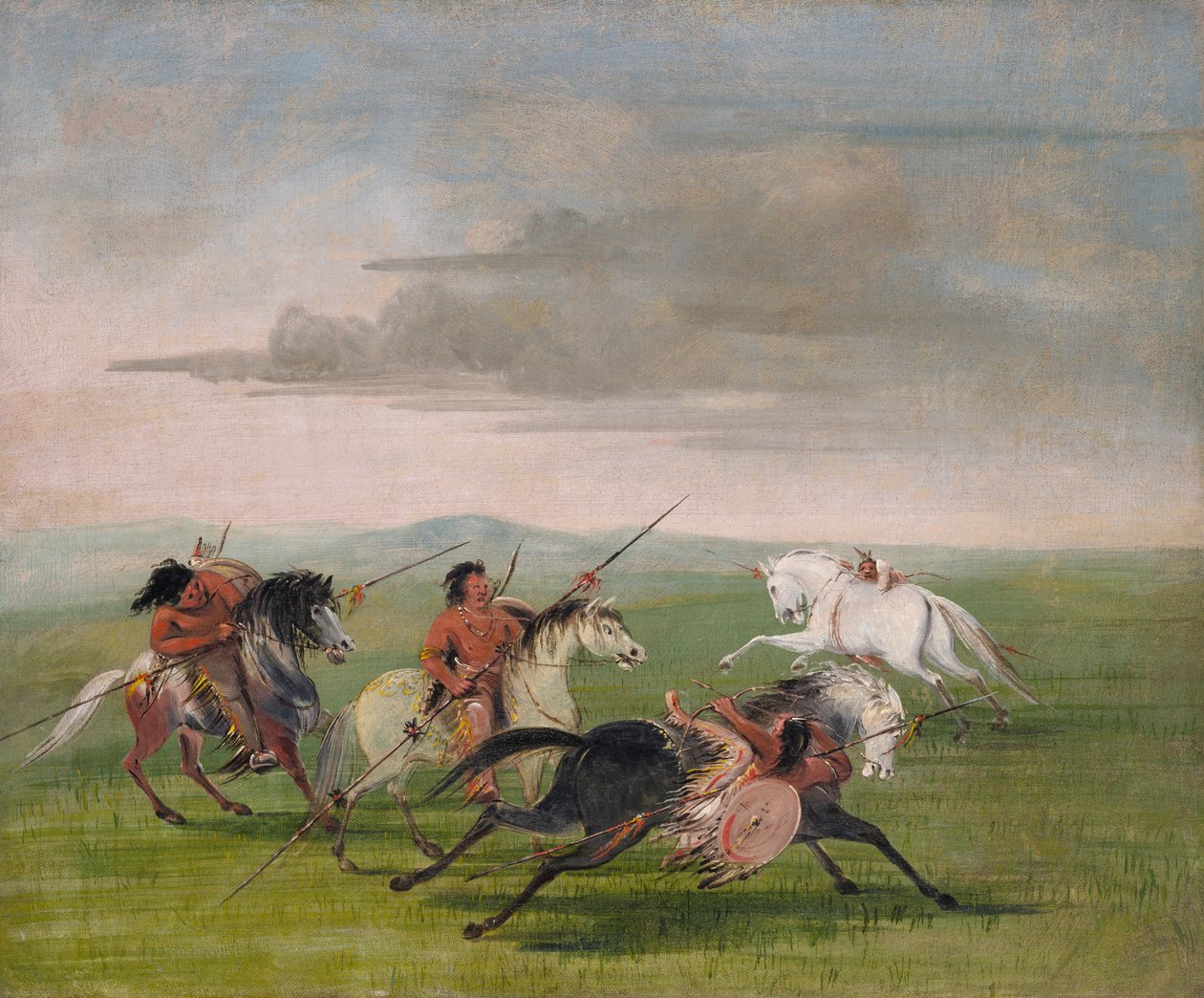 科曼奇人的骑术壮举，1834-1835。 作者 乔治·卡特琳