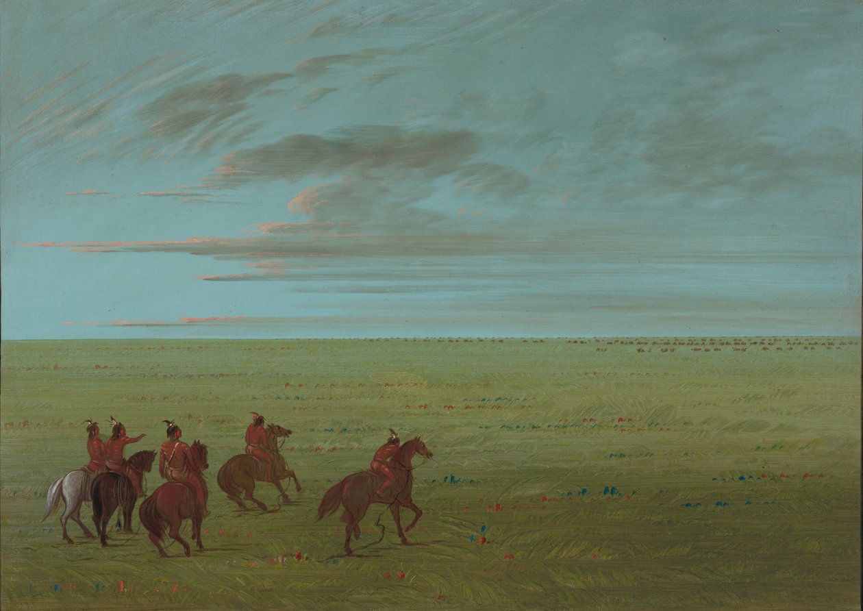 康尼博斯开始为野马服务，1854-1869。 作者 乔治·卡特琳